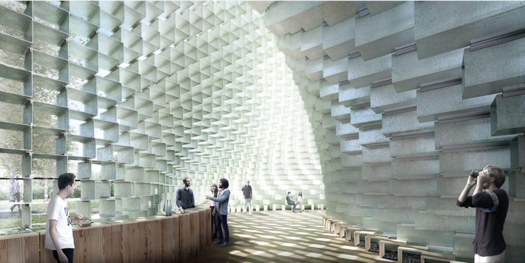 Serpentine Pavilion 2016 designed by Bjarke Ingels Group (BIG) Design render© Bjarke Ingels Group (BIG)